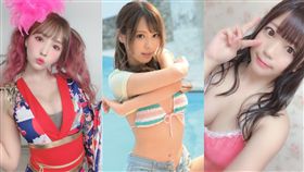 女優／翻攝自 桃乃木香奈、三上悠亞、羽咲美晴推特