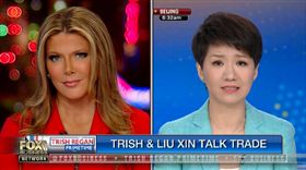 Trish Regan,劉欣（圖／翻攝自福斯財經台官網）