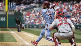 ▲哈波（Bryce Harper）單場3安打。（圖／美聯社／達志影像）