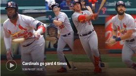 ▲紅雀單場擊出4發全壘打。（圖／翻攝自MLB官網）