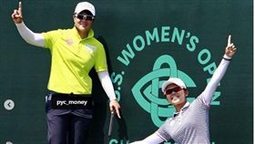 ▲徐薇淩（右）與錢珮芸攜手參加美國女子公開賽。（圖／翻攝自徐薇淩IG）