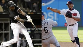 ▲白襪安德森（Tim Anderson）、印地安人（Francisco Lindor）互相沒收對方安打。（圖／美聯社／達志影像）