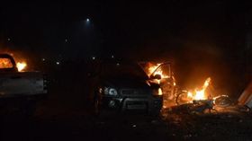  敘利亞西北部汽車炸彈自殺攻擊。（圖／翻攝自推特）