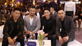 (左起)彭小刀、范逸臣、曹佑寧、導演陳奕先。（圖／創映電影、量能影業提供）