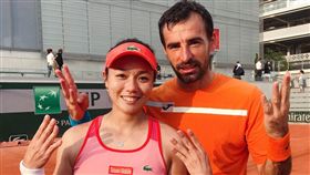 ▲詹詠然（左）與多帝格聯手闖進混雙4強。（圖／劉雪貞提供）