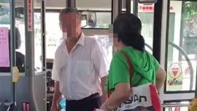 台北,公車,310,挑釁,司機。翻攝自爆怨公社