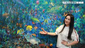 胡寶莉油畫創作首展「當抽象遇上印象｣。（圖／記者邱榮吉攝影）