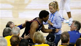 ▲總冠軍第3戰怒推羅利（Kyle Lowry）的史蒂文斯（Mark Stevens）被重罰1564萬。（圖／翻攝自推特）