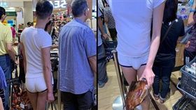 男穿內褲逛超市（圖／翻攝自臉書社團「巴打絲打 Facebook Club」）