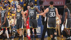 NBA,勇士,Klay Thompson,Stephen Curry。（圖／翻攝自NBA官方推特）