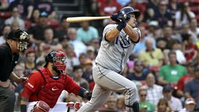 ▲坦帕灣光芒韓國打者崔志萬在芬威球場擊出全壘打。（圖／美聯社／達志影像）