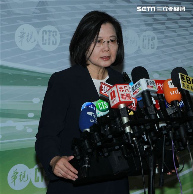 民進黨2020總統參選人賴蔡英文參加政見發表會。（記者邱榮吉/攝影）