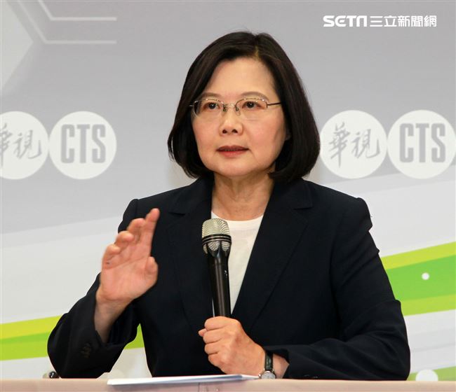 蔡英文在政見會中強調，要選一個2020最強的人選帶領民進黨。（記者邱榮吉/攝影）