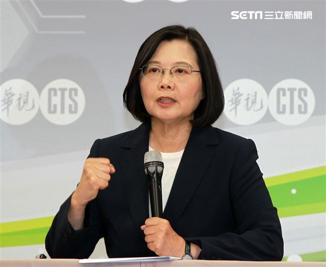 蔡英文在政見會中強調，要選一個2020最強的人選帶領民進黨。（記者邱榮吉/攝影）