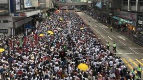 香港反送中遊行。（圖／翻攝自全球集氣反送中 Global Solidarity with Hong Kong臉書）