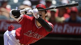 ▲大谷翔平連3打席吞三振。（圖／美聯社／達志影像）