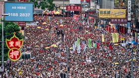 香港百萬人反送中遊行。（圖／翻攝自推特）