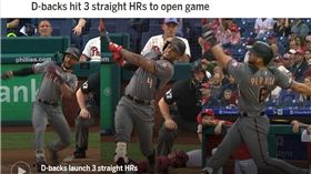 ▲響尾蛇首局連3棒全壘打。（圖／翻攝自MLB官網）