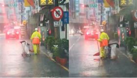 丟垃圾,清潔人員,台中,工作,打掃(圖/翻攝自爆怨公社)