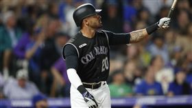 戴斯蒙夯出本季最遠全壘打。（圖／美聯社／達志影像）