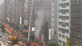 台北,松山,南京東路,火警。翻攝畫面