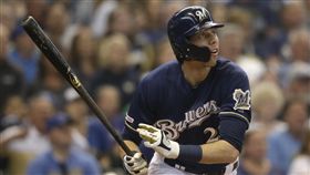 ▲葉立奇（Christian Yelich）敲出本季第25號全壘打。（圖／美聯社／達志影像）