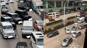 香港反送中連環車禍　阻擋警車進入（圖／翻攝自PTT）