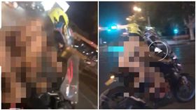 大陸,南京,裸體,裸騎,騎車/南京交警微博、梨視頻