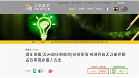 翻攝國發會的公共政策網路參與平台提案