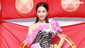 第30屆金曲獎頒獎典禮主持人黃路梓茵（Dennis.Lulu）出席記者會。（記者/邱榮吉攝影）