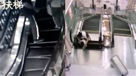 電扶梯,大陸商場,公共安全,崩塌　圖／翻攝梨視頻