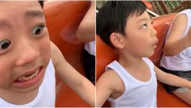  遊樂園,海盜船,男童,表弟,害怕(圖/網友陳俊明授權)
