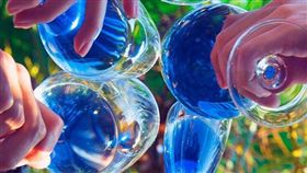 西班牙新創公司推出藍色葡萄酒。(翻攝自Gïk Vino Azul / Gïk Blue Wine臉書)