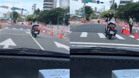 馬尾妹,機車騎士,丁字褲,老司機　圖／翻攝臉書