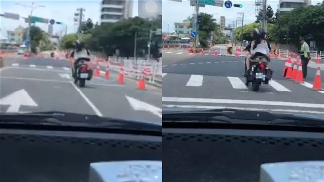 淡水馬尾妹裙飄起　黑丁美尻秒露出