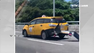 高架「神車出沒」！保險桿超晃還在開
