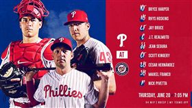  ▲哈波（Bryce Harper）改打第一棒。（圖／翻攝自費城人推特）