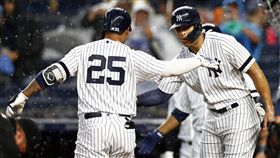 ▲史坦頓（Giancarlo Stanton）傷後復出第2戰單場3安。（圖／美聯社／達志影像）