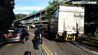 逆向對撞大貨車　8旬翁撞破頭送醫