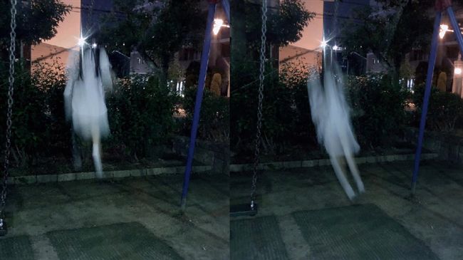 白衣女拍美照…變「盪鞦韆鬼影」嚇壞