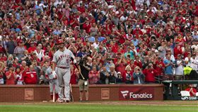 ▲普侯斯（Albert Pujols）重回發跡地，打擊前紅雀球迷掌聲不斷。（圖／美聯社／達志影像）