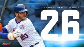 ▲阿隆索（Pete Alonso）明星賽前26轟追平國聯新人紀錄。（圖／翻攝自大都會推特）