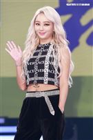 南韓女團SISTAR性感女歌手孝琳參加MTV《2019舞林爭霸大賽》擔任評審。（記者林士傑/攝影）