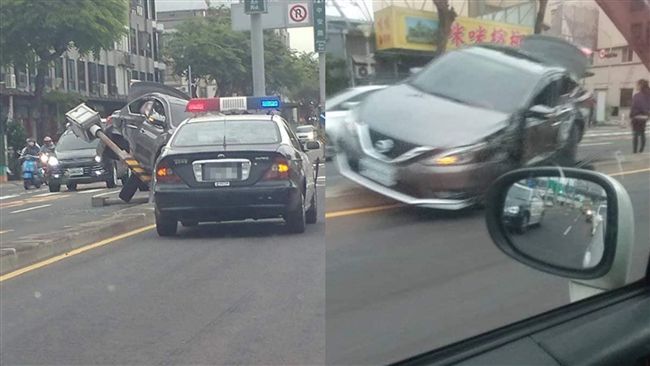 灰車擊垮測速桿！鄉民嗨翻　結局反轉