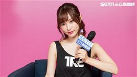 日本人氣AV女優天使萌接受三立新聞網專訪。（記者林士傑/攝影）