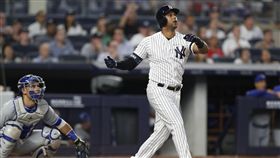 ▲希克斯（Aaron Hicks）敲出逆轉3分砲，洋基連27敞開轟追平大聯盟紀錄。（圖／美聯社／達志影像）