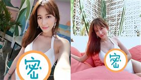 女藝人Apple（黃暐婷）性感泳裝照。（圖／翻攝自Apple臉書）