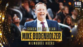 NBA,密爾瓦基公鹿,Mike Budenholzer
NBA／公鹿主帥贏得年度最佳教頭獎
翻攝自NBA官方推特
