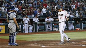 ▲強投Zack Greinke擊出今年第3轟，苦主是左投Clayton Kershaw。（圖／美聯社／達志影像）