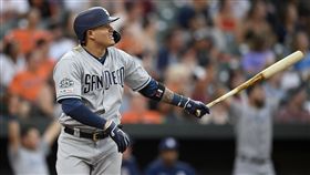 ▲馬查多（Manny Machado）重返發跡地敲出生涯百轟。（圖／美聯社／達志影像）
